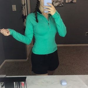 NIKE teal dri-fit long sleeve shirt